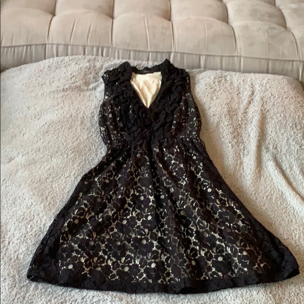 Heart Soul black and nude lace dress